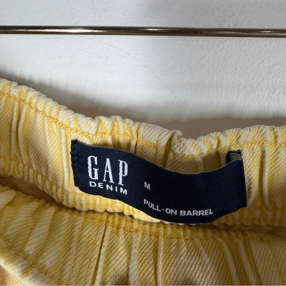 Gap Mid Rise SuperSoft Pull-On Barrel Jeans Reed Yellow Medium G2 - Picture 5 of 7